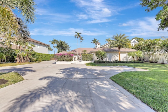 exterior space featuring a front lawn