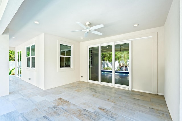 empty room with ceiling fan