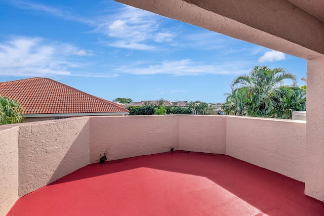 view of patio / terrace with a balcony