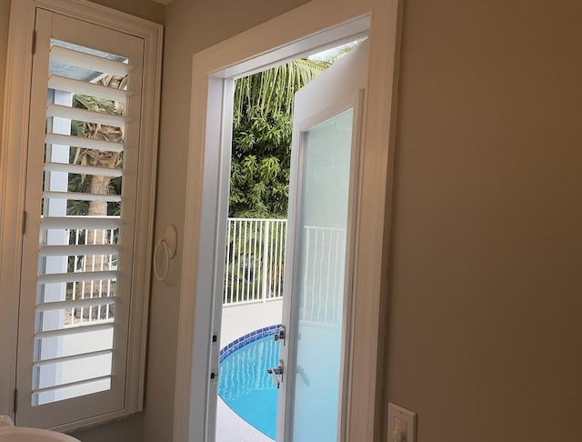 doorway to outside with french doors