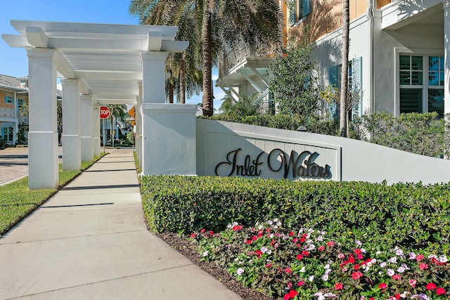 view of community sign