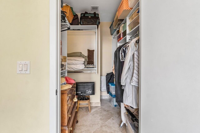 view of walk in closet