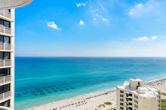 property view of water with a view of the beach