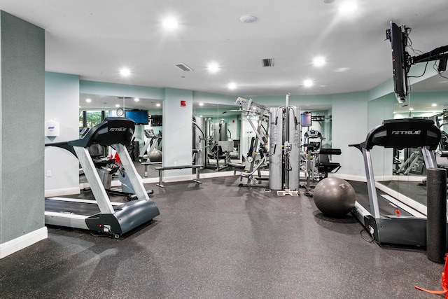 view of exercise room