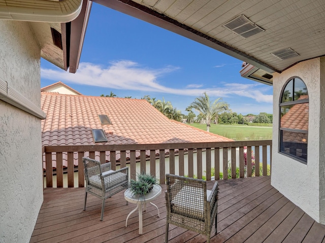 view of wooden terrace