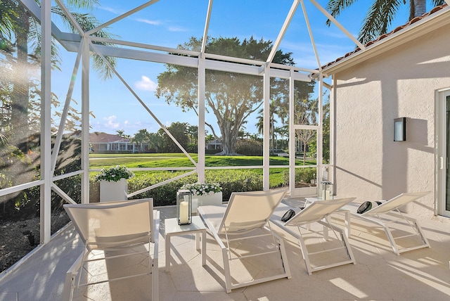 view of sunroom