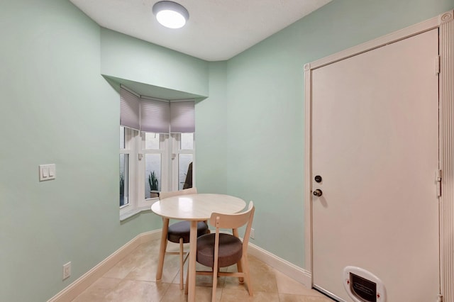 view of tiled dining room