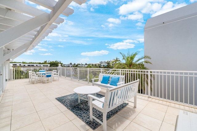 view of patio / terrace with an outdoor living space