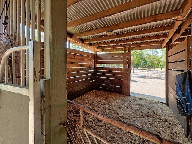 view of horse barn