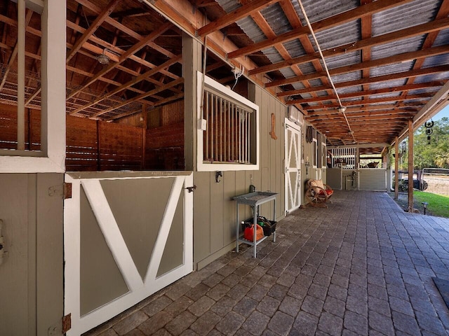 view of horse barn