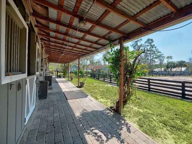 view of horse barn