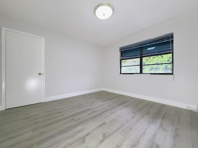 empty room featuring light wood-type flooring