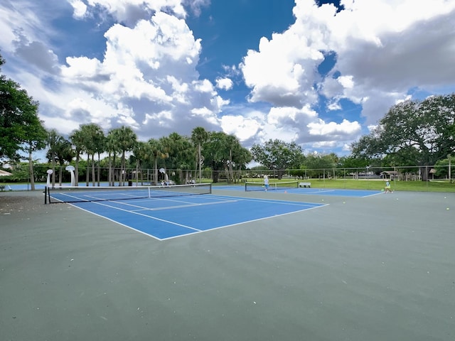 view of sport court featuring basketball court