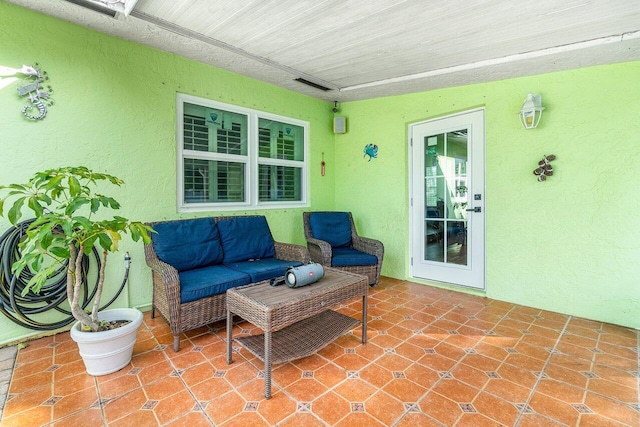 view of patio / terrace featuring an outdoor living space