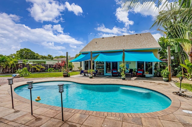 view of pool with a patio area