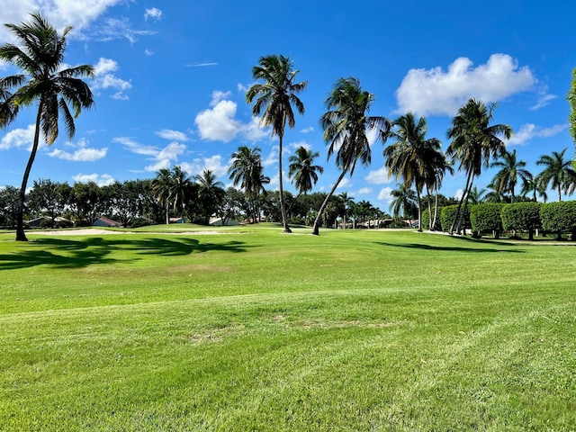 surrounding community with a yard