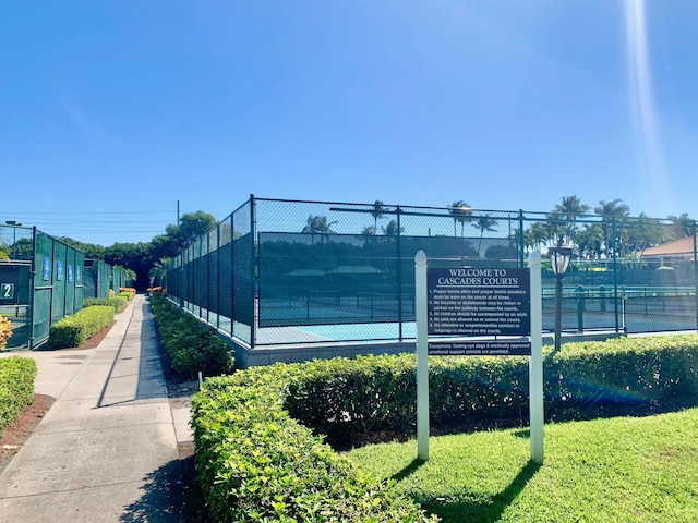 view of sport court