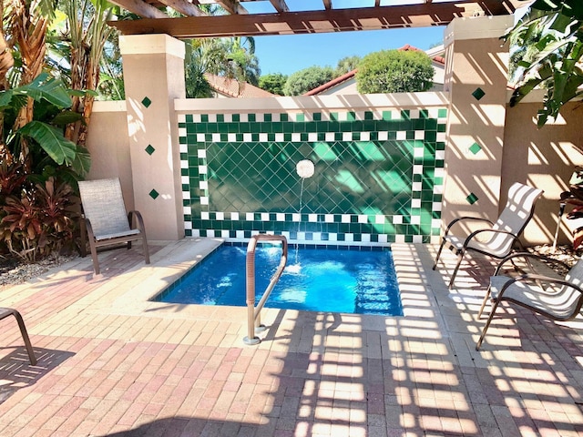 view of pool featuring a patio area