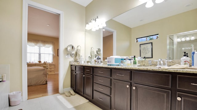 bathroom featuring vanity and tile patterned floors