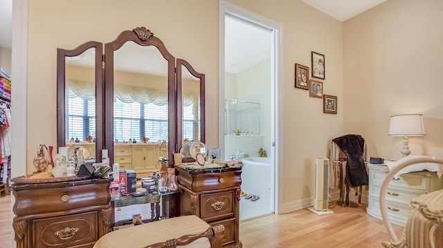 interior space featuring light hardwood / wood-style flooring