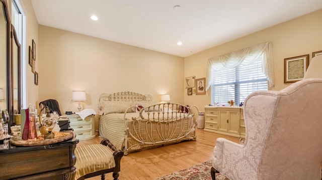 bedroom featuring light hardwood / wood-style floors