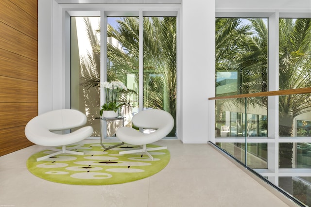 sunroom with plenty of natural light