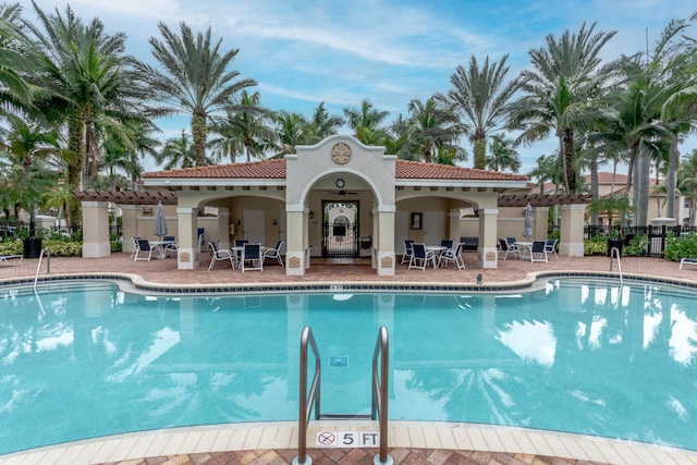 view of pool with a patio