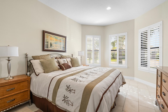 view of tiled bedroom