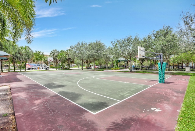 view of sport court featuring community basketball court