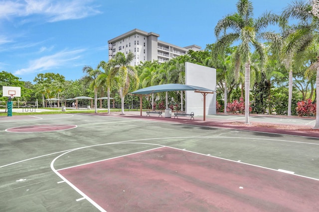 view of basketball court