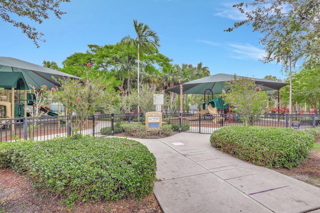 surrounding community featuring a playground