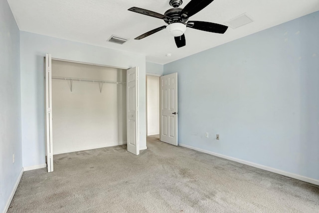 901 SW 15th St, Deerfield Beach, FL 33441 - unfurnished bedroom with carpet floors, a closet, a ceiling fan, and baseboards