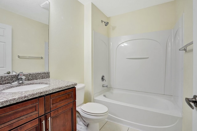 901 SW 15th St, Deerfield Beach, FL 33441 - bathroom with toilet, vanity,  shower combination, and tile patterned flooring
