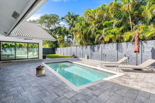 view of pool with a patio area