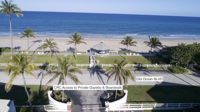 water view with a view of the beach