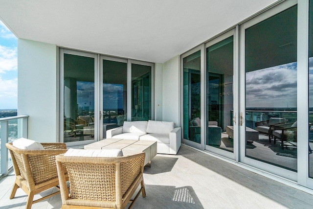 balcony with an outdoor hangout area