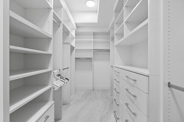 view of walk in closet