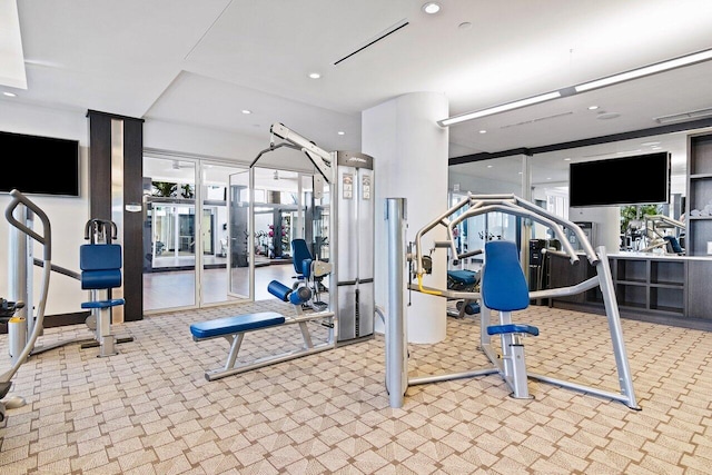 view of workout area