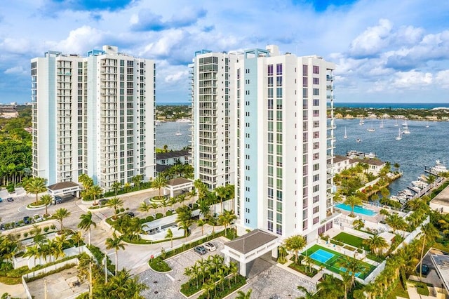 view of property featuring a water view