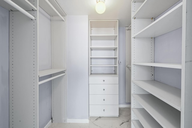 view of walk in closet