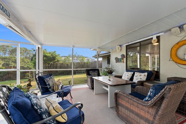 view of sunroom / solarium