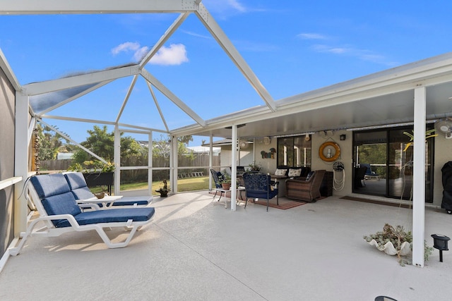 view of sunroom