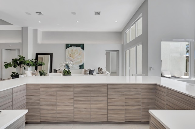 bathroom with tile patterned flooring