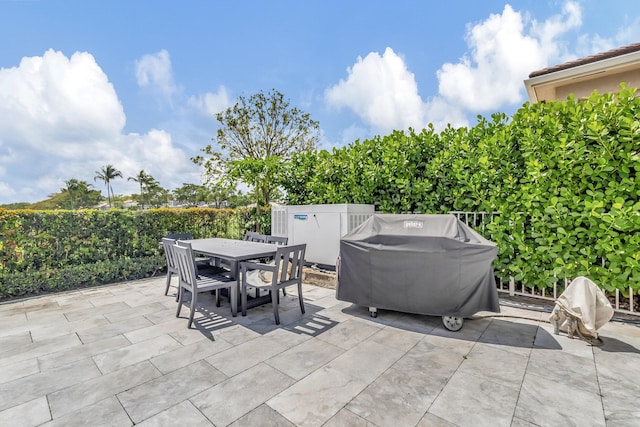 view of patio featuring grilling area