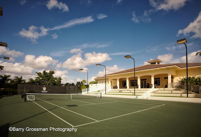 view of tennis court