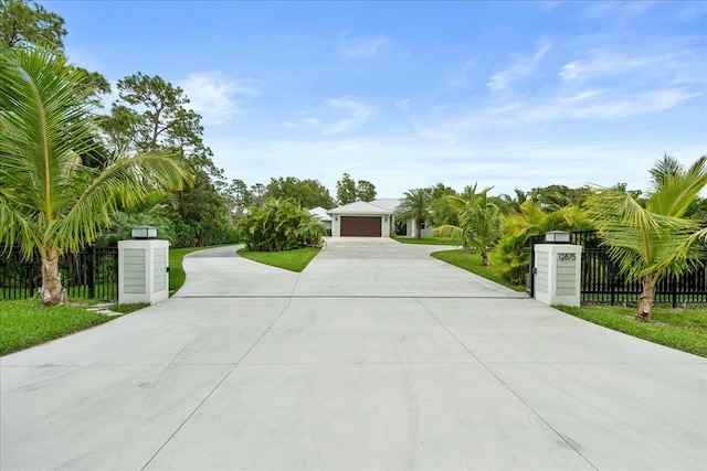 exterior space with a fenced front yard