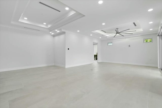 garage with recessed lighting, visible vents, and baseboards