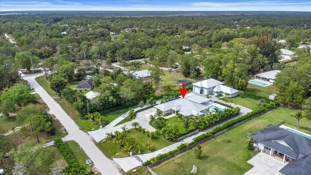 aerial view with a view of trees