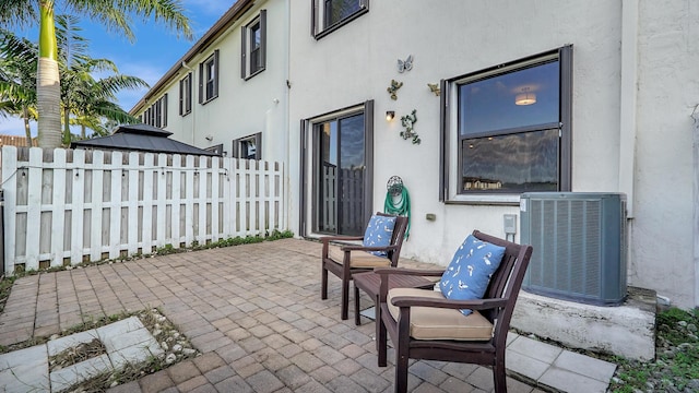 view of patio featuring cooling unit