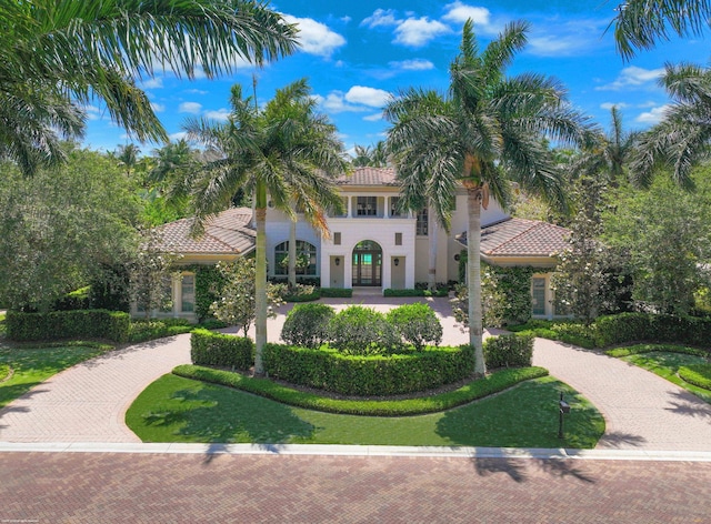 mediterranean / spanish home with french doors